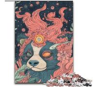 Puzzles pour Adultes Animal Panda Art 1000 pièces, Jouets addictifs pour stimuler l'intelligence cérébrale, Cadeaux d'anniversaire pour Les 14 Ans et Plus (26x38cm)