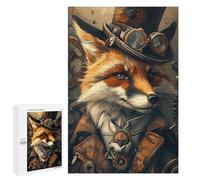 Puzzles pour Adultes Animal Steampunk Fox Puzzle pour Adultes - Jouets Anti-Stress - Une Œuvre d'art - Difficile Et Stimulant 1000 PCS