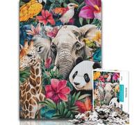 Puzzles pour Adultes Animal World 1000 pièces, Jeu Familial Difficile, Anti-Stress, défi Difficile, Cadeaux du Père Noël Secret (38x26cm)