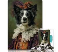 Puzzles pour Adultes, Animaux Border Collie, Puzzle pour Adolescents, Anti-Stress, séjour, Tue Le Temps, Interaction Parent-Enfant (Taille 38x26cm)
