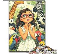 Puzzles pour Adultes Animaux et Filles 1000 pièces, Séjournez chez Vous pour Tuer Le Temps ! Chaque pièce est Unique - Jeu Familial Stimulant et Amusant (50 x 75 cm)