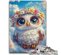 Puzzles pour Adultes Animaux Hibou Aidez Le Cerveau à exercer Jouets addictifs pour cultiver la Patience Convient aux Couples 26x38cm