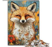 Puzzles pour Adultes Animaux Renards 1000 pièces, Jeu Stimulant et Jeu Familial, Collection d'artistes, Beaux-Arts pour Les 14 Ans et Plus (50x75cm)