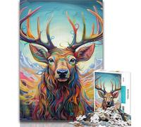 Puzzles pour Adultes, Animaux, Rennes, 1000 pièces, Cadeaux pour Adolescents, pour Jeux éducatifs, Jouets, Collection d'artistes, Beaux-Arts, 50x75cm