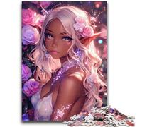 Puzzles pour Adultes Anime Elf Girl, Jeu Familial Anti-Stress, défi Difficile, Une œuvre d'art pour Les 14 Ans et Plus 50X75CM