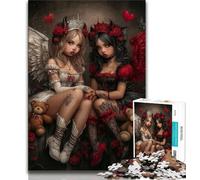 Puzzles pour Adultes Anime Evil Girl 1000 pièces, Aidez Le Cerveau à exercer des Jouets addictifs pour cultiver la Patience, Jeu de défi Unique 75x50cm