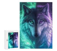 Puzzles pour Adultes Anime Mystical Wolf Puzzle pour Adultes, Jeu De Réflexion, Décoration Murale, Activités Amusantes À La Maison, 300 PCS