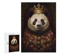 Puzzles pour Adultes Anthropomorphic King Panda Puzzles pour Adultes, Jouet, Décoration Murale, Décoration Intérieure, Idéal comme Cadeau 300 PCS