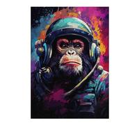 Puzzles pour Adultes Ape Astronaut Space Suit-1 Puzzle pour Adultes - Jeu Manuel - Cadeau De Décoration Idéal pour Les Amis Et La Famille