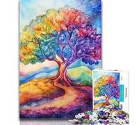 Puzzles pour Adultes Arbre de Vie 1000 pièces pour Adultes et Adolescents, décoration Murale Artistique et idée Cadeau d'anniversaire pour Amis, Bureau à Domicile 50x75cm