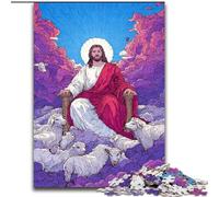 Puzzles pour Adultes Art de Jésus, Jeu Familial Anti-Stress Défi Difficile Une œuvre d'art pour Les 14 Ans et Plus (Taille 26x38cm)