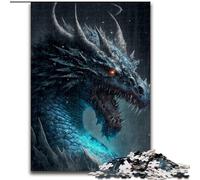 Puzzles pour Adultes Art Ice Dragon Puzzles pour Adultes Taille 38x26cm Parfait pour Les Adolescents, Les Liens familiaux, Les Casse-têtes et Les Cadeaux de décoration d'intérieur DIY
