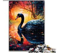 Puzzles pour Adultes Art psychédélique Cygne Puzzles pour Adultes Taille : 38x26cm pour Les Amoureux du Voyage et Les Couples, Jouet Stimulant