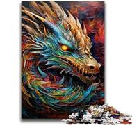 Puzzles pour Adultes, Art psychédélique, Dragon, 1 000 pièces, Jouets éducatifs, Anti-Stress, Cadeaux d'anniversaire Uniques (75x50cm)