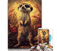 Puzzles pour Adultes Art Suricate 1 000 pièces Puzzles pour Adolescents Cadeaux Jouets Jeux éducatifs décoration Murale Anti-Stress (50x75cm)