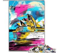 Puzzles pour Adultes Art Sydney Opera House 1000 pièces, Jeu Familial Difficile, Anti-Stress, défi Difficile, Superbes Cadeaux et Jouets (50x75cm)