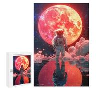 Puzzles pour Adultes Astronaut and Redmoon Puzzle pour Adultes - Décoration Murale - Idéal comme Cadeau 1000 PCS