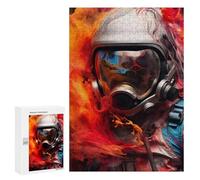 Puzzles pour Adultes Astronaut Flames Abstract Puzzles pour Adultes, Jouet, Décoration Murale, Décoration Intérieure, Idéal comme Cadeau 300 PCS