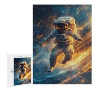 Puzzles pour Adultes Astronaut Floating in Space-14 Puzzles pour Adolescents Cadeau d'anniversaire Stimule Le Cerveau Jeu Stimulant Cadeaux 500 PCS