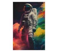 Puzzles pour Adultes Astronaut in Rainbow Clouds Puzzles pour Adultes - Jeu Familial - Niveau De Difficulté : Difficile - Cadeaux pour Les Amis Et La Famille 75x50cm/1000pcs