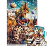 Puzzles pour Adultes Astronaut Mountains 1000 pièces, Difficiles à réaliser, mais Amusants et Humoristiques, Cadeaux d'anniversaire, décoration Murale 50x75cm