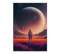 Puzzles pour Adultes Astronaut on Alien Planet -14 Puzzle pour Adultes Jeux Relaxants Course De Vitesse Manuelle Cadeau d'anniversaire, Cadeaux, 38x26cm/1000pcs