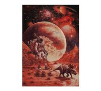Puzzles pour Adultes Astronaut Walks Alien Dino Jeux De Puzzle Relaxants pour Adultes - pour S'amuser en Famille - Cadeaux Uniques pour Un Anniversaire Ou Noël