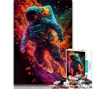 Puzzles pour Adultes Astronaute avec Casque Galaxy 1000 pièces Puzzles pour Adultes et Adolescents Jouets éducatifs Jeux Anti-Stress Décoration d'intérieur Unique et Cadeaux (26x38cm)