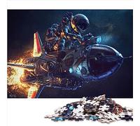 Puzzles pour Adultes Astronaute Puzzles en Bois avec Affiche Assortie et Feuille de Quiz 14,96 x 20,47 Pouces