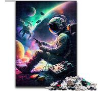 Puzzles pour Adultes Astronaute Space 1000 pièces Difficile, Aide Le Cerveau à exercer des Jouets addictifs pour cultiver la Patience Décoration Parfaite (50x75cm)
