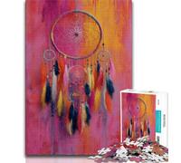 Puzzles pour Adultes Attrape-rêves Peinture à l'huile 1000 pièces Puzzles pour Adolescents comme Cadeau pour Toute la Famille pour et 14 Ans 38x26cm