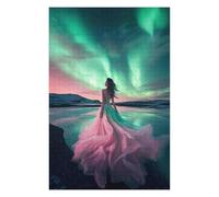 Puzzles pour Adultes Aurores boréales en Norvège Puzzle en Papier de 1000 pièces pour Adultes et Enfants de l'année Jouet éducatif-50x70cm