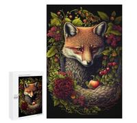 Puzzles pour Adultes Autumn Fox with Berries Puzzle pour Adolescents Améliore La Mémoire Difficile Et Stimulant Idéal comme Cadeau 1000 PCS