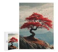 Puzzles pour Adultes Autumnal Red Maple Tree Landscape Puzzle pour Adolescents Améliore La Mémoire Difficile Et Stimulant Idéal comme Cadeau 500 PCS