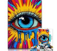 Puzzles pour Adultes aux Yeux colorés, 1000 pièces, Difficiles à réaliser, mais Amusants et Humoristiques, idéal comme Cadeau d'anniversaire, décoration Murale (38x26cm)