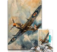 Puzzles pour Adultes Avion Spitfire 1000 pièces Jeu Stimulant pour Tous pour Femmes Cadeaux pour Hommes (50x75cm)