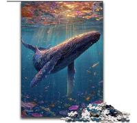 Puzzles pour Adultes Baleines sous la mer 1000 pièces, Jeux Amusants en Famille, activités à la Maison, Cadeau d'anniversaire, Cadeaux de Voyage (Taille 26x38cm)