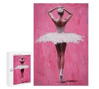 Puzzles pour Adultes Ballet Dancer in Pink Expressive Ballerina Painting Puzzle : Jeu Manuel Amusant Et Humoristique, Cadeau d'anniversaire, Cadeaux, 1000 PCS