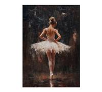 Puzzles pour Adultes Ballet Dancer in Spotlight Red Curtain Call Ballet’s Final Bow Puzzles pour Adultes - Jeux Relaxants - Décoration Murale - Cadeaux pour Les Amis Et La Famille 38x26cm/1000pcs