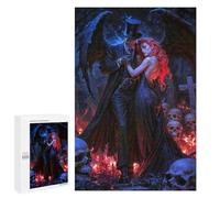 Puzzles pour Adultes Baron Samedi and Maman Brigitte Gothic Romance in A Graveyard Puzzles pour Adultes - Jeux De Détente pour Toute La Famille - Idéal comme Cadeau 1000 PCS