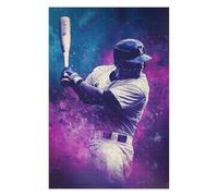 Puzzles pour Adultes Baseball Player in Action -1 Puzzles pour Adultes Jeu Manuel Une Œuvre d'art Cadeaux Uniques pour Un Anniversaire Et Noël