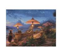 Puzzles pour Adultes Beachside Evening Serenity Puzzles pour Adultes - Jeu Familial - Niveau De Difficulté : Difficile - Cadeaux pour Les Amis Et La Famille 52x38cm/1000pcs