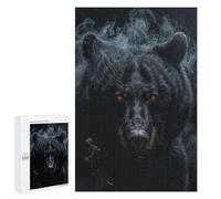 Puzzles pour Adultes Bear in Black Smoke Puzzles pour Adultes - Décoration Murale - Cadeaux Souvenirs pour Vos Proches 1000 PCS