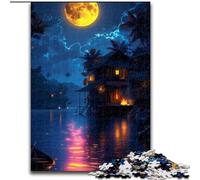 Puzzles pour Adultes Belle Maison au Bord du lac 1000 pièces, stimulez Votre Cerveau, Jouets addictifs pour cultiver la Patience, décoration Parfaite (26x38cm)