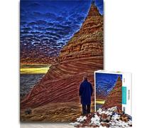 Puzzles pour Adultes : Belle rivière de Montagne 1 000 pièces pour Adolescents et Adultes pour renforcer l'amour Entre Couples à partir de 14 Ans 75 x 50 cm