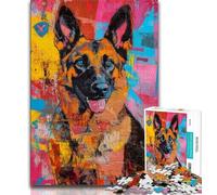 Puzzles pour Adultes Berger Allemand Puzzles 1000 pièces pour Adolescents Cadeaux Jouet éducatif intellectuel décompressant Superbes Cadeaux et Jouets 38x26cm