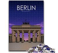 Puzzles pour Adultes Berlin la Nuit, 1000 pièces, Cadeau d'anniversaire, décoration Murale pour 14 Ans et Plus (26x38cm)