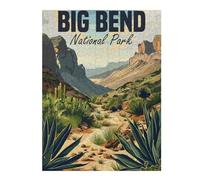 Puzzles pour Adultes Big Bend National Park Puzzles pour Adultes, Jouets Anti-Stress, Découpe De Précision, pour Les Jeux 52x38cm/1000pcs