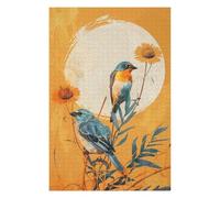 Puzzles pour Adultes Birds on Branch with Sun Casse-têtes pour Adolescents, Jeux De Réflexion, Analyse Et Logique, Cadeaux pour Amis Et Famille 75x50cm/1000pcs