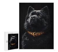 Puzzles pour Adultes Black & Gold Chow-Chow Puzzle pour Adultes - Décoration Murale - Idéal comme Cadeau 500 PCS